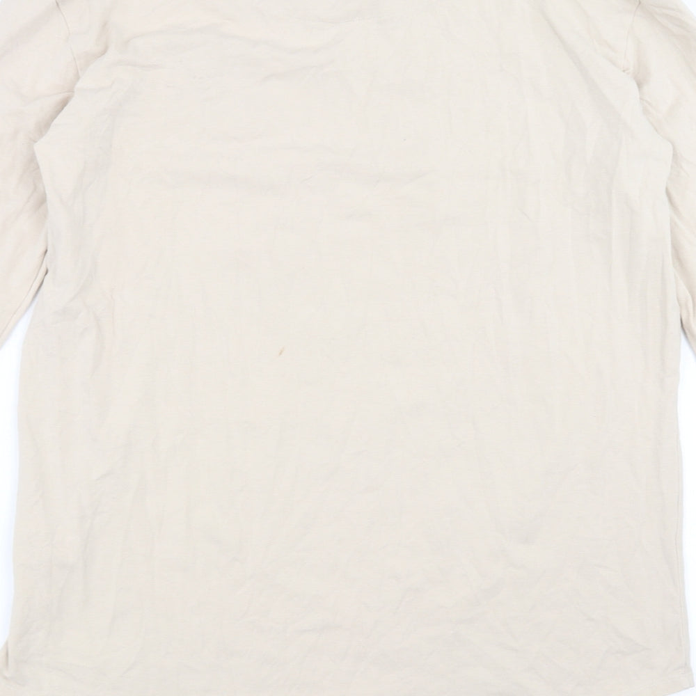 SikSilk Mens Beige    T-Shirt Size S