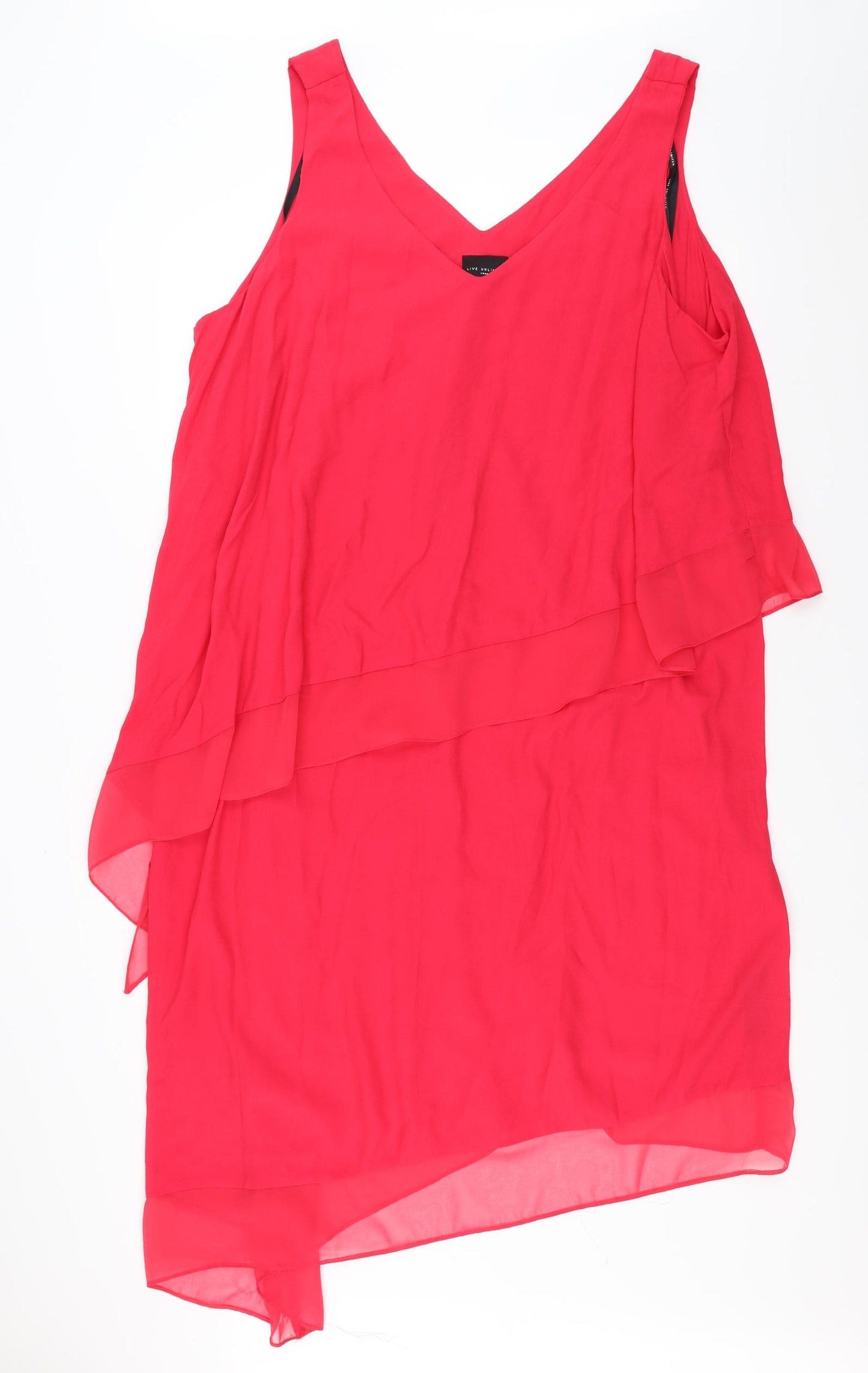 Live Unlimited Womens Pink   Shift  Size 24  - Asymmetric Hem