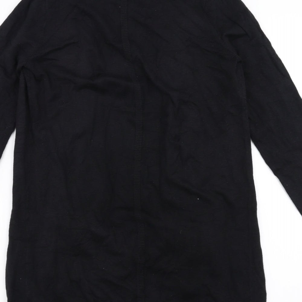 Sainsburys Womens Black   Cardigan Jumper Size 10  - waterfall front