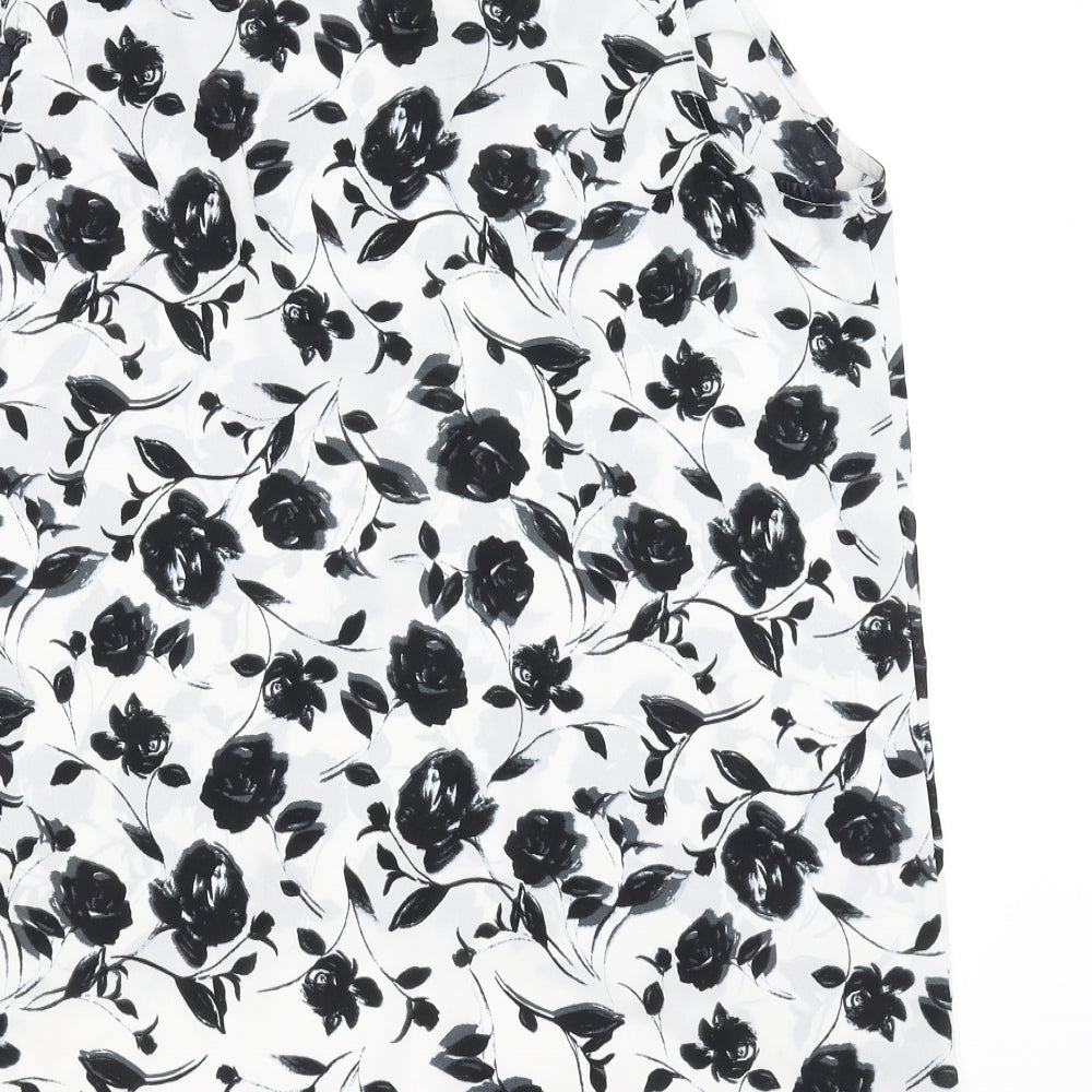 F&F Womens White Floral  Basic Blouse Size 18