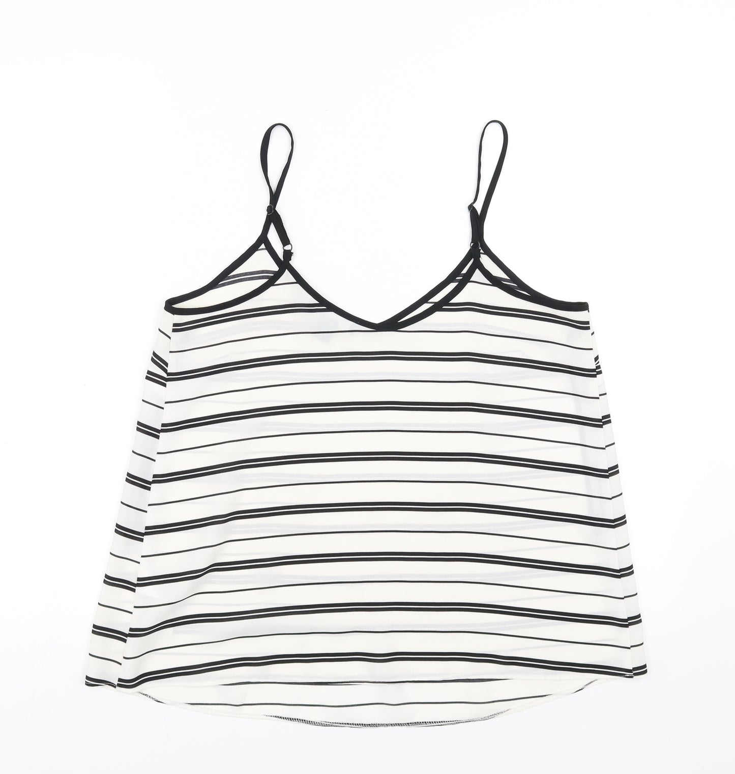 Primark Womens White Striped  Camisole Blouse Size 12