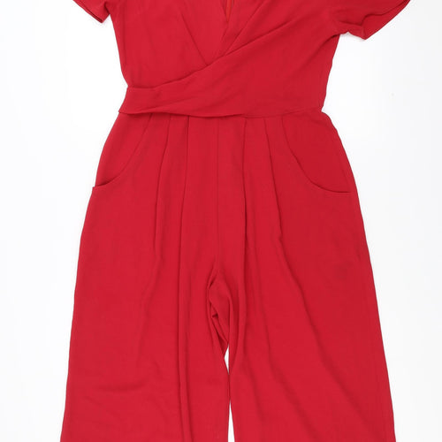 Miss Selfridge Womens Red   Jumpsuit One-Piece Size 12 L18 in