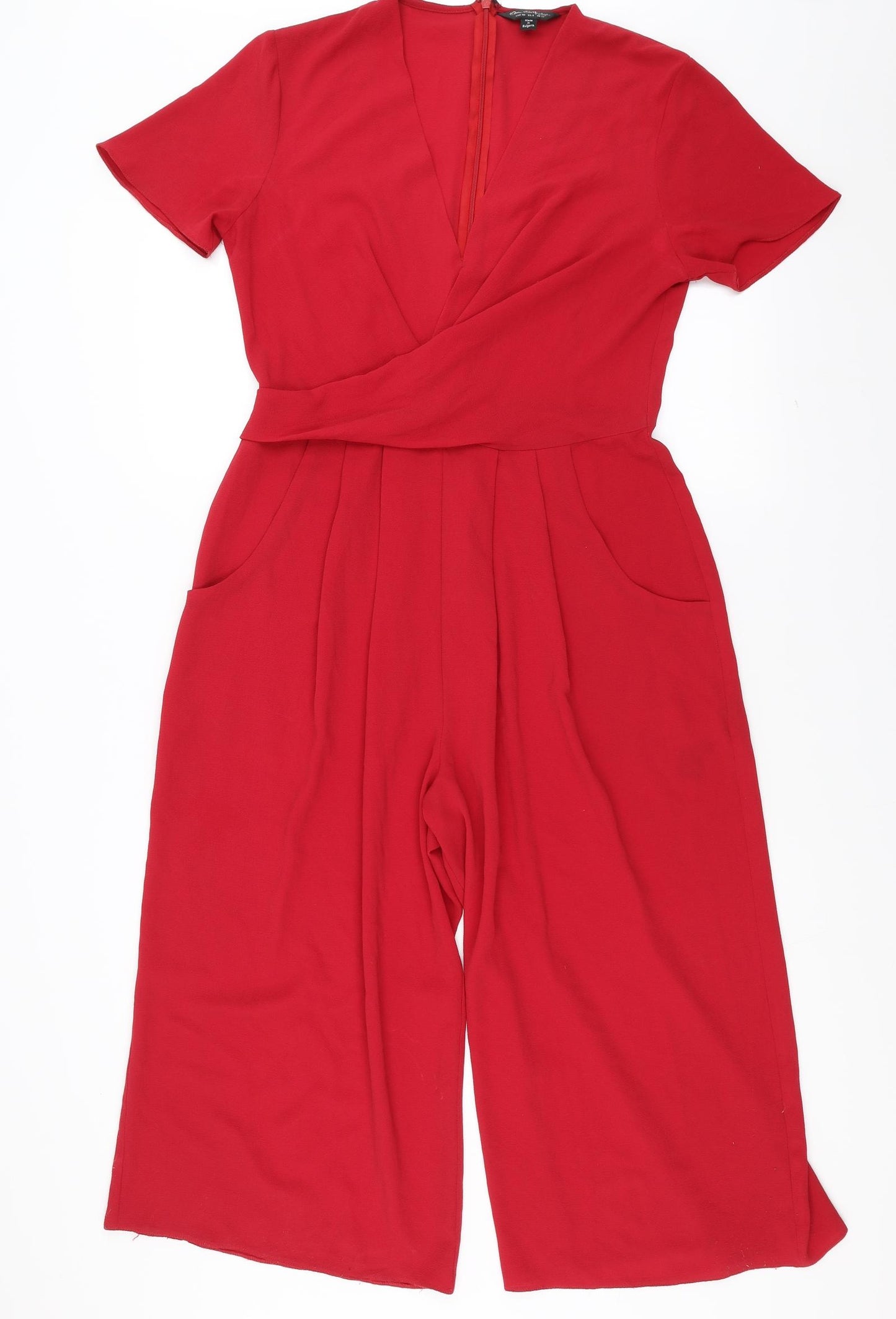 Miss Selfridge Womens Red   Jumpsuit One-Piece Size 12 L18 in