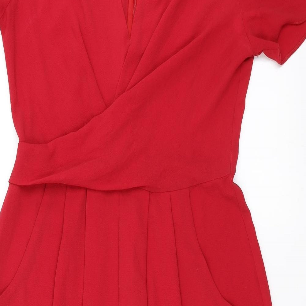 Miss Selfridge Womens Red   Jumpsuit One-Piece Size 12 L18 in