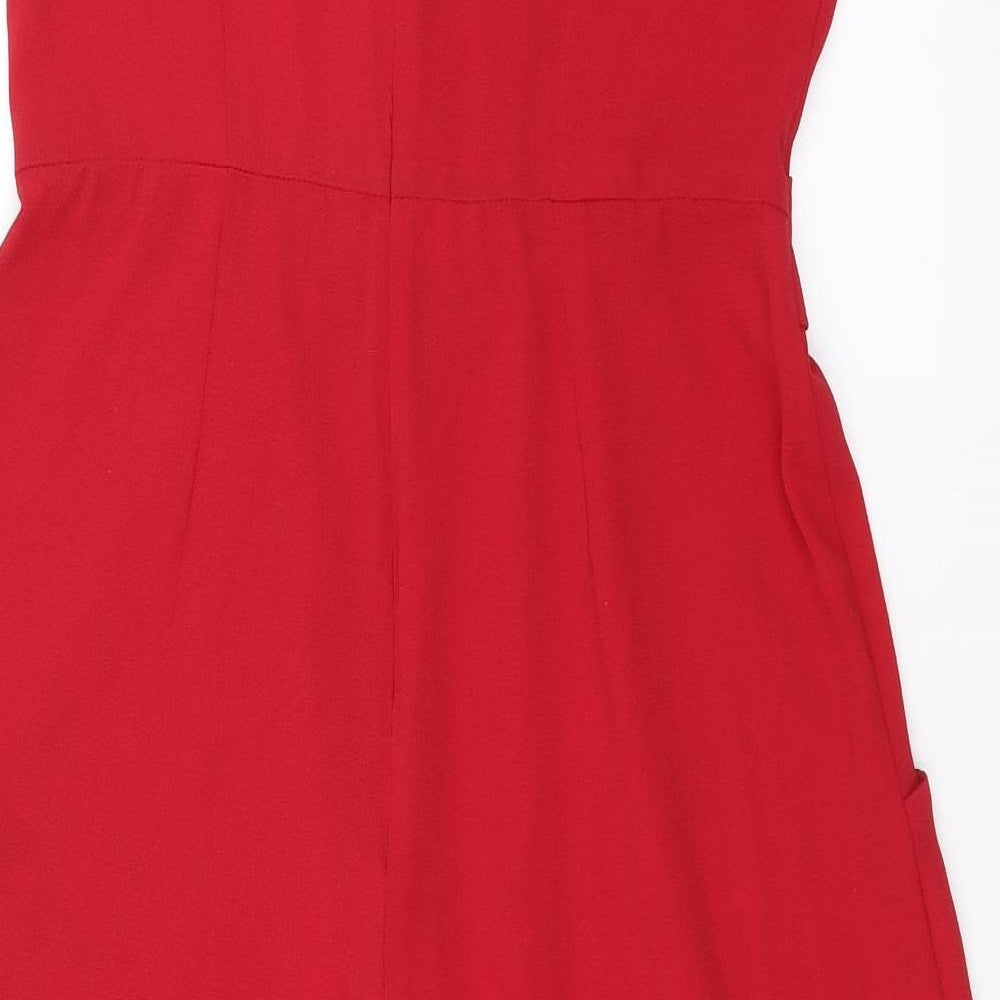 Miss Selfridge Womens Red   Jumpsuit One-Piece Size 12 L18 in