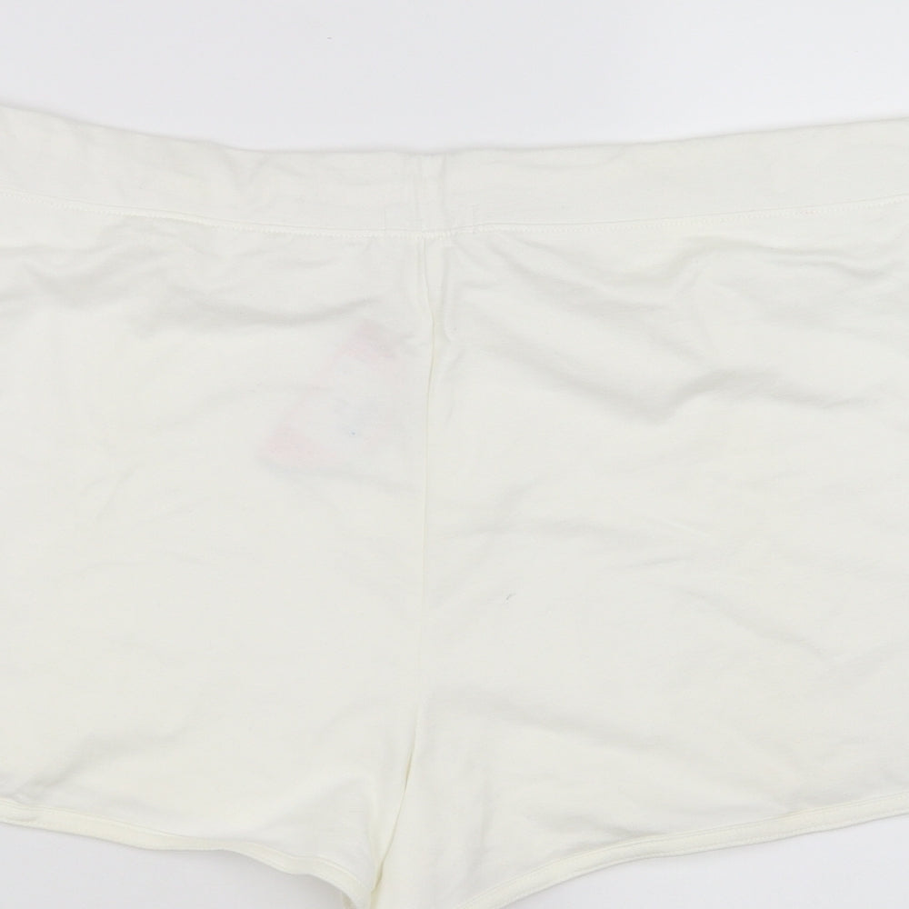 Papaya Womens White   Sweat Shorts Size 18