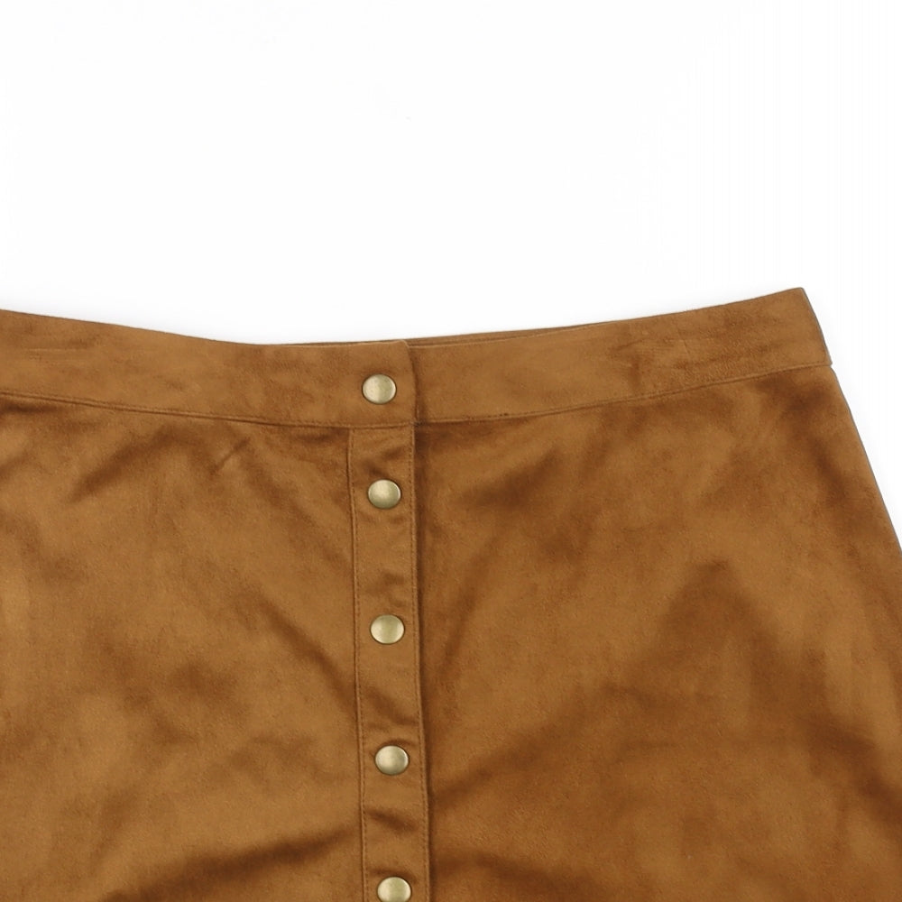 Papaya Womens Brown   A-Line Skirt Size 12