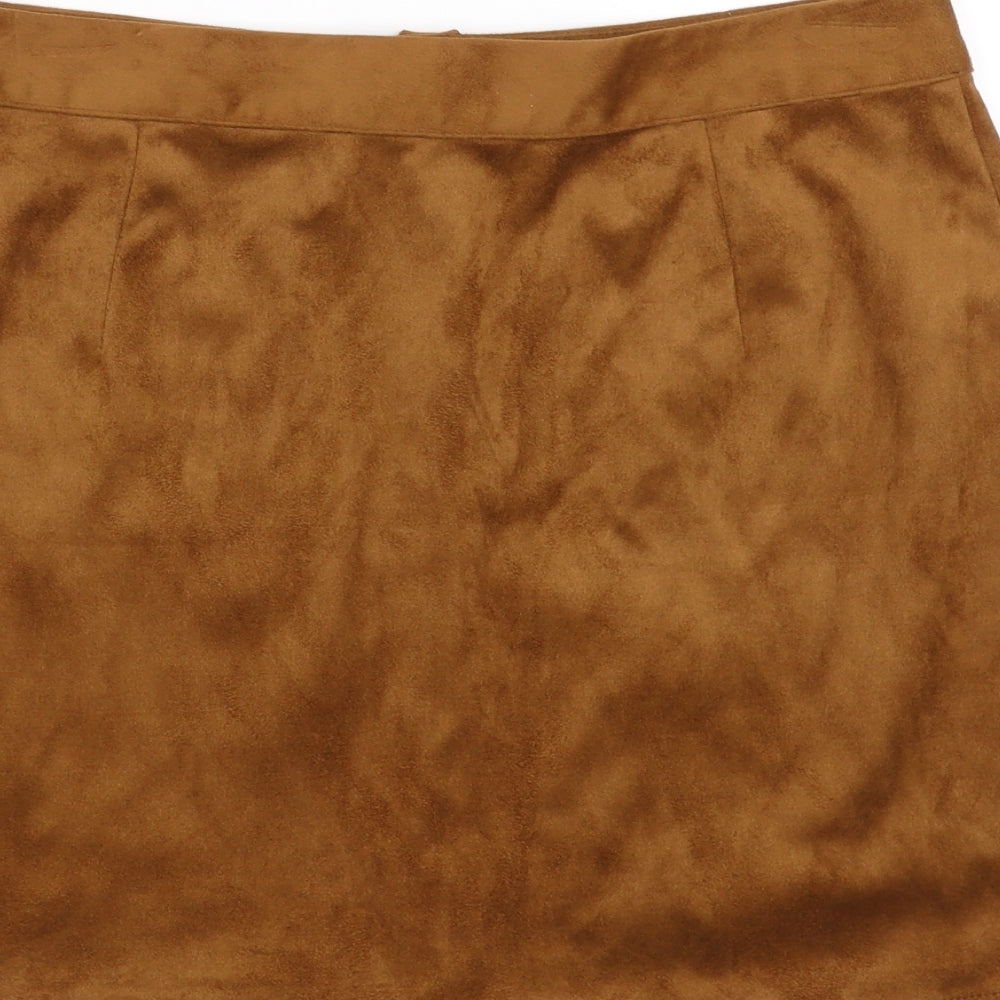 Papaya Womens Brown   A-Line Skirt Size 12