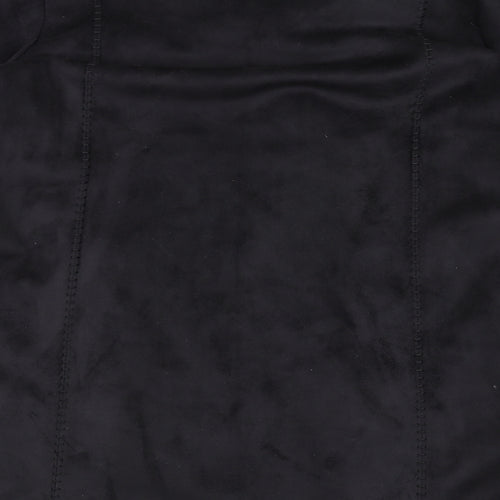 BM Womens Black   Jacket Coat Size 24  - faux fur lined