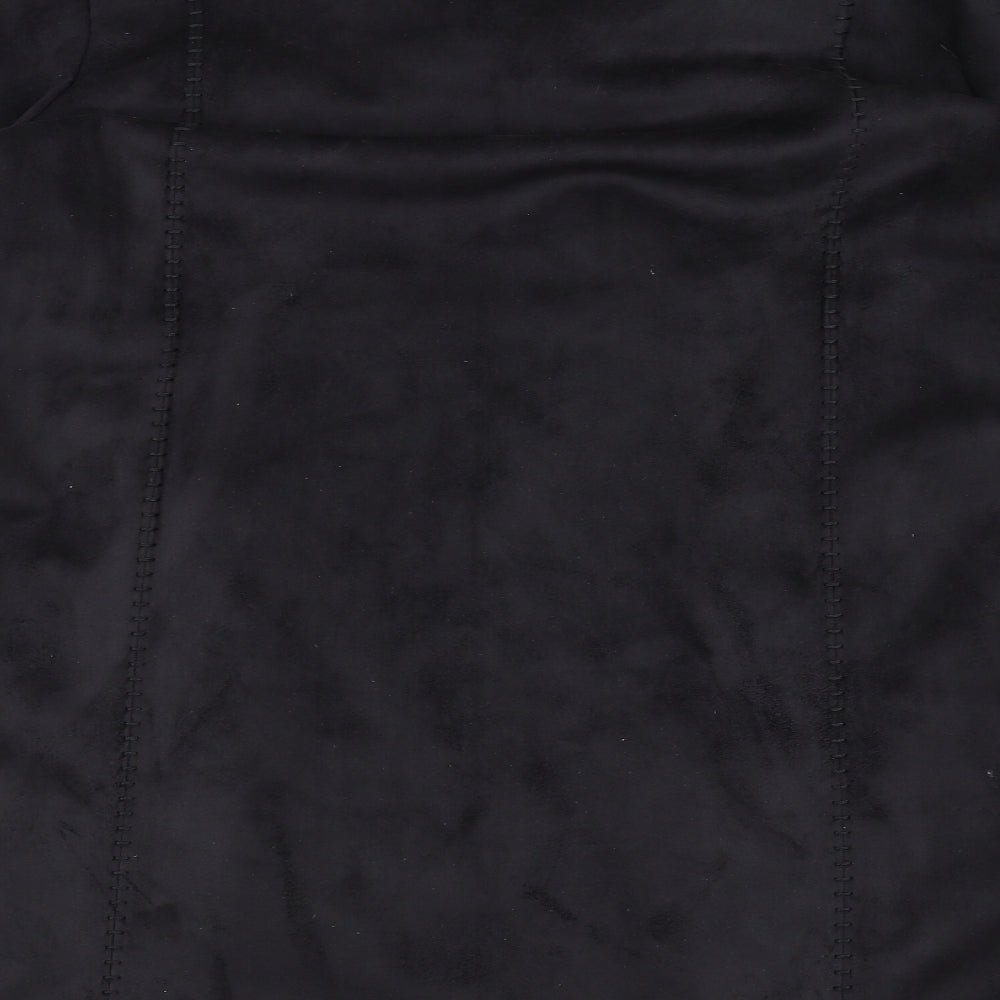 BM Womens Black   Jacket Coat Size 24  - faux fur lined