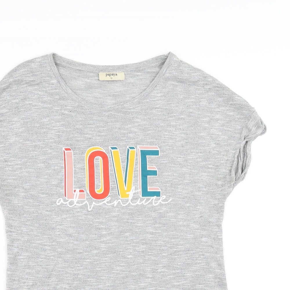 Papaya Womens Grey   Pullover Jumper Size 10  - love adventure