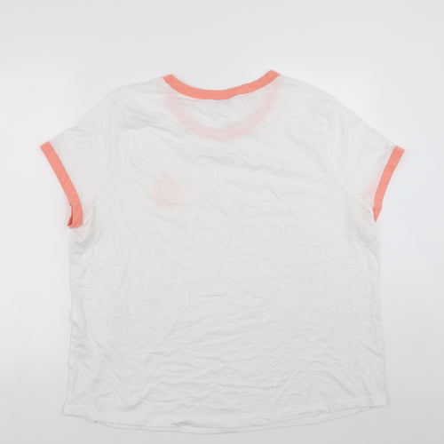 Sainsburys Womens White   Basic T-Shirt Size 18  - la pomme