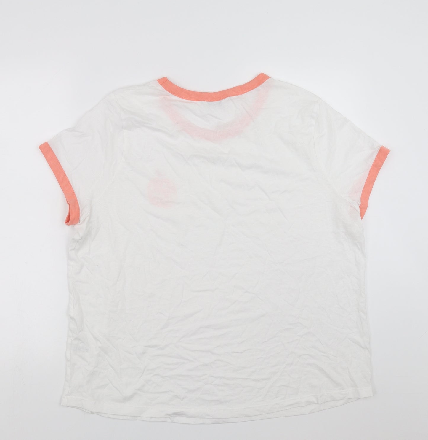 Sainsburys Womens White   Basic T-Shirt Size 18  - la pomme