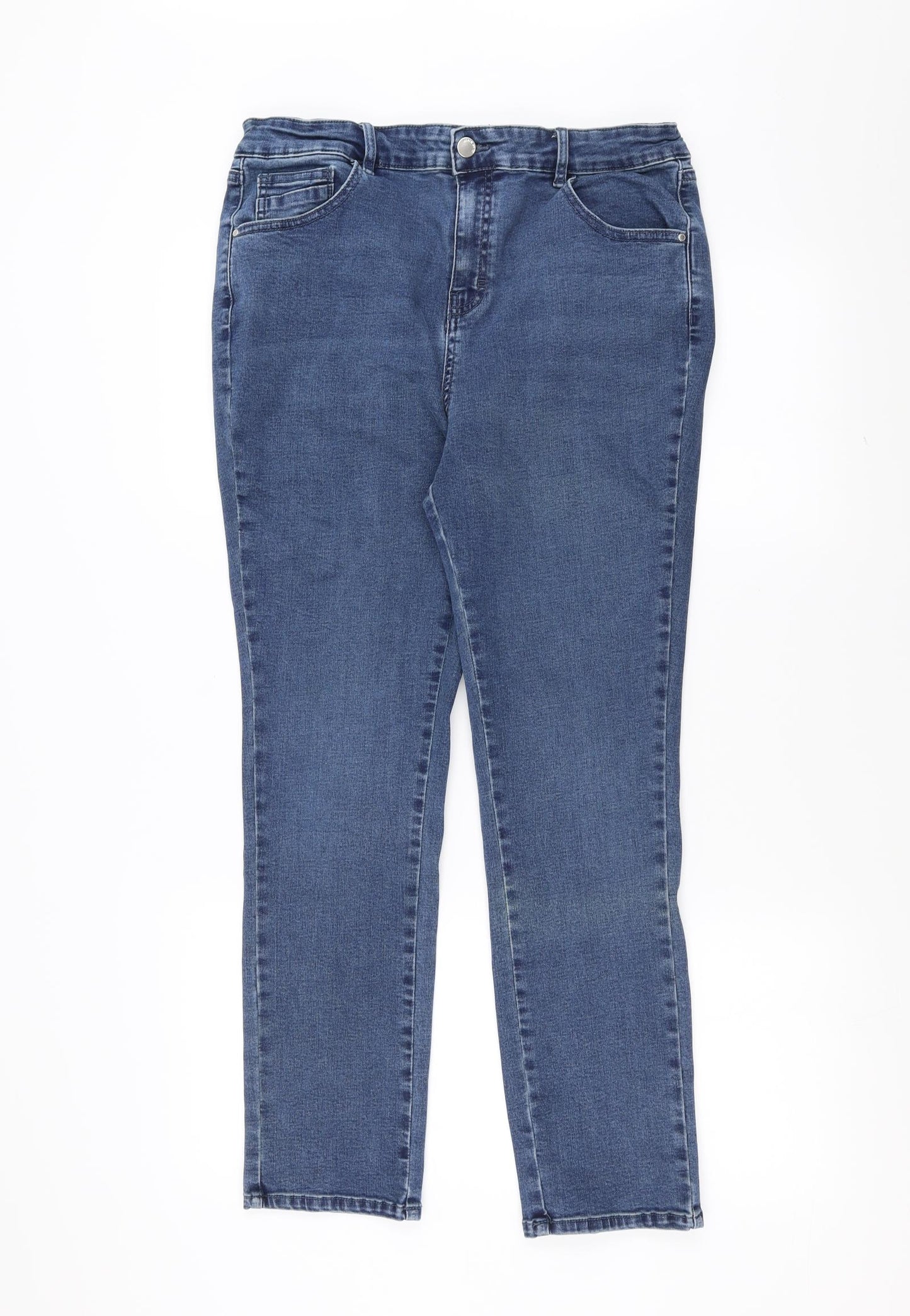 Sainsburys Womens Blue  Denim Straight Jeans Size 18 L27 in