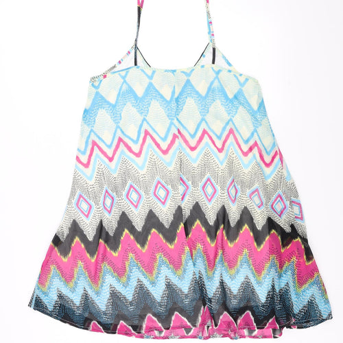 Boohoo Womens Multicoloured Geometric  Trapeze & Swing  Size 10