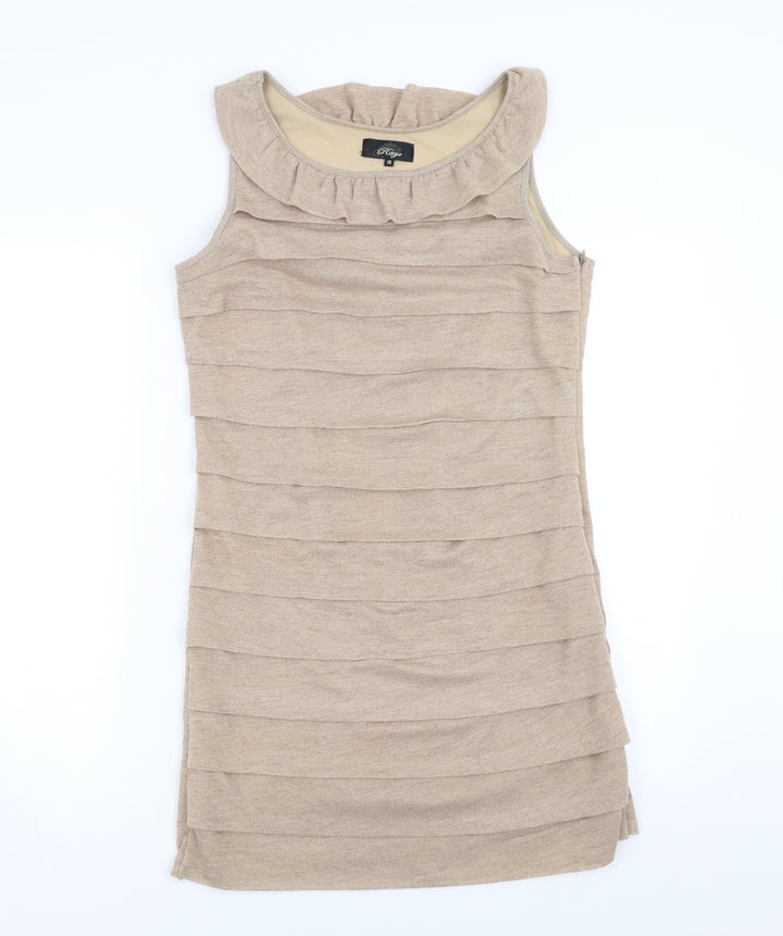 Rage Womens Beige Bodycon Size 14