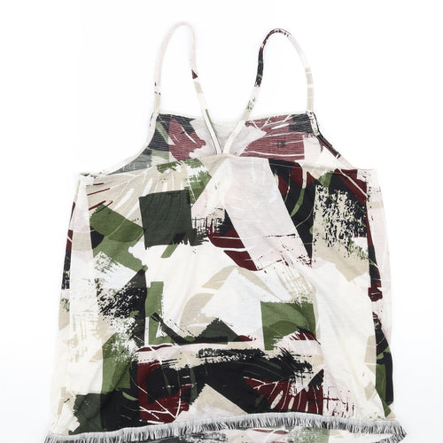 NEXT Womens Green Geometric  Camisole Blouse Size 16  - Abstract Design