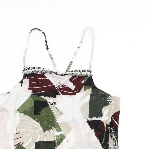 NEXT Womens Green Geometric  Camisole Blouse Size 16  - Abstract Design