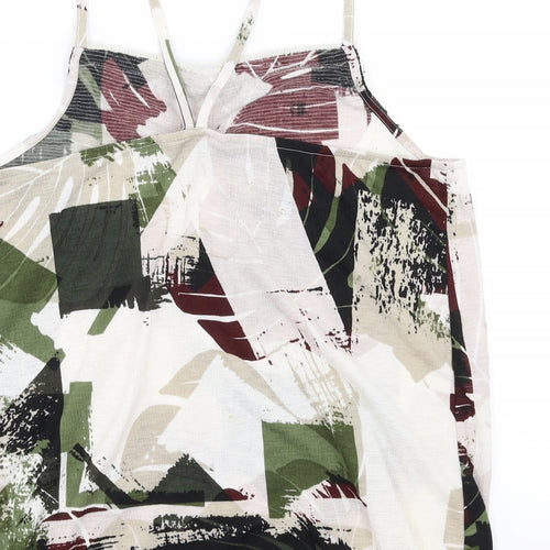 NEXT Womens Green Geometric  Camisole Blouse Size 16  - Abstract Design