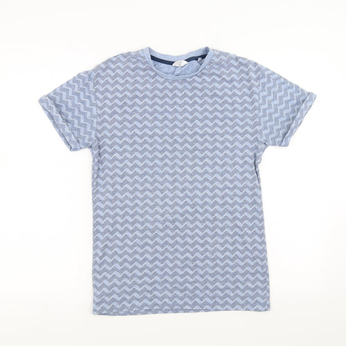 NEXT Womens Blue Geometric  Basic T-Shirt Size XS