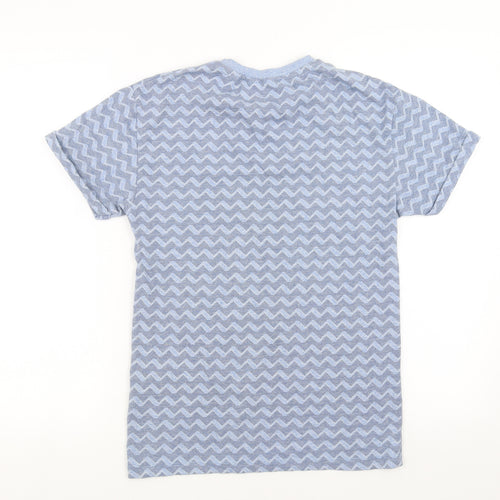 NEXT Womens Blue Geometric  Basic T-Shirt Size XS