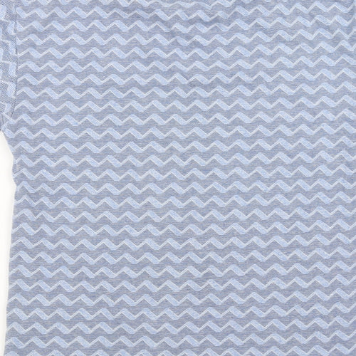 NEXT Womens Blue Geometric  Basic T-Shirt Size XS