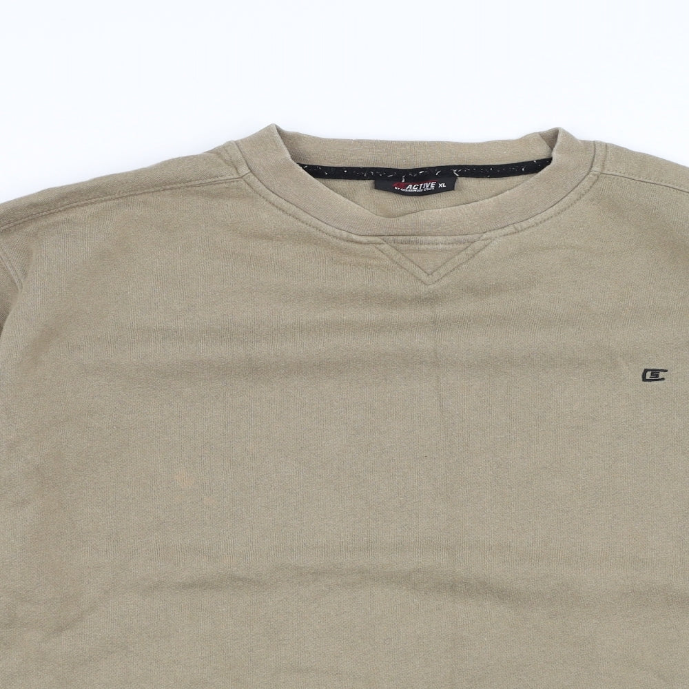 Cedar Wood State Mens Beige   Pullover Sweatshirt Size XL
