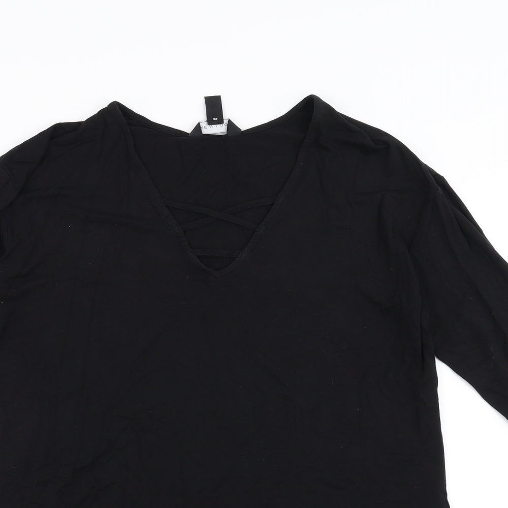 New Look Womens Black   Basic T-Shirt Size 10