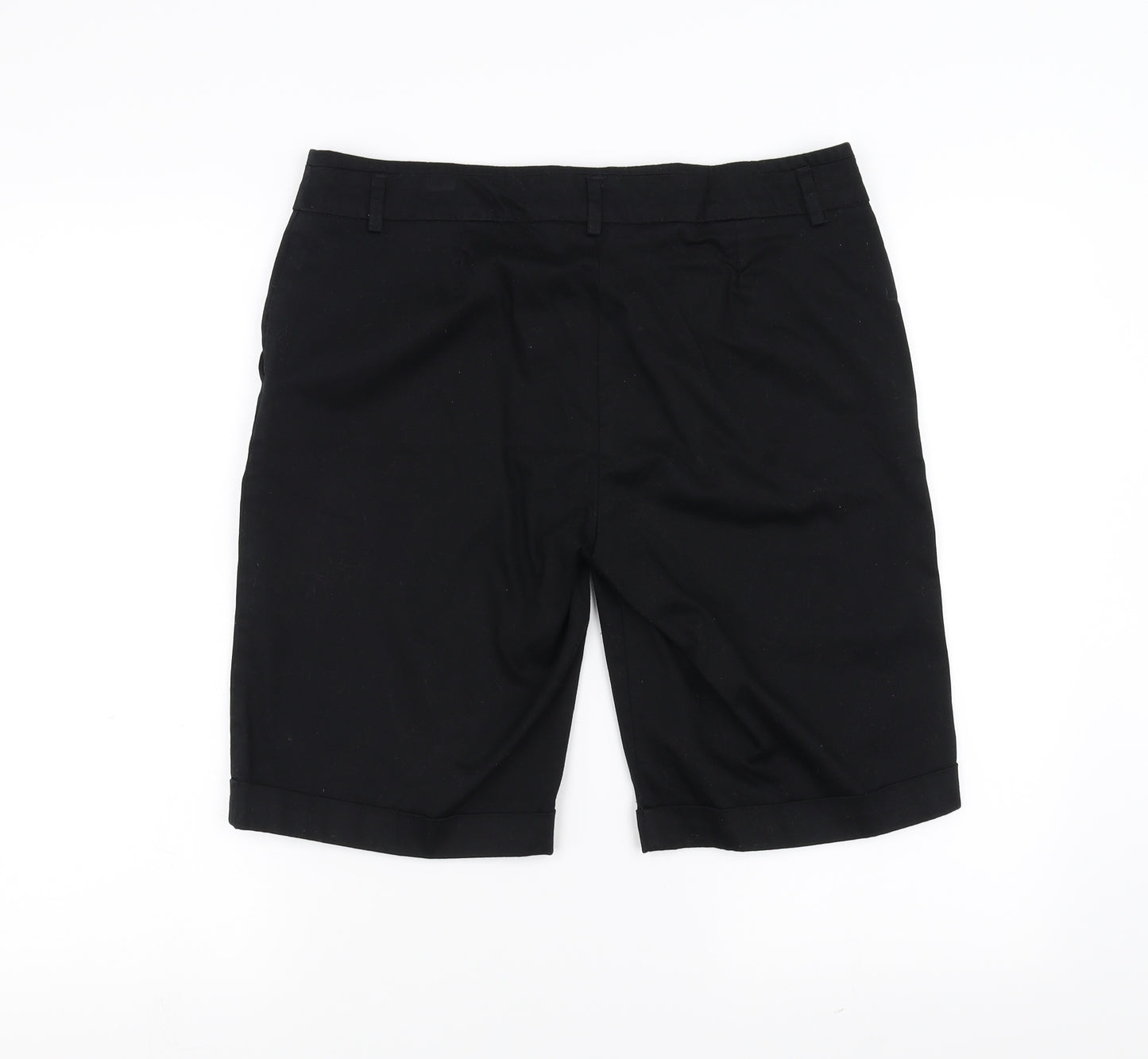 Papaya Womens Black   Chino Shorts Size 14