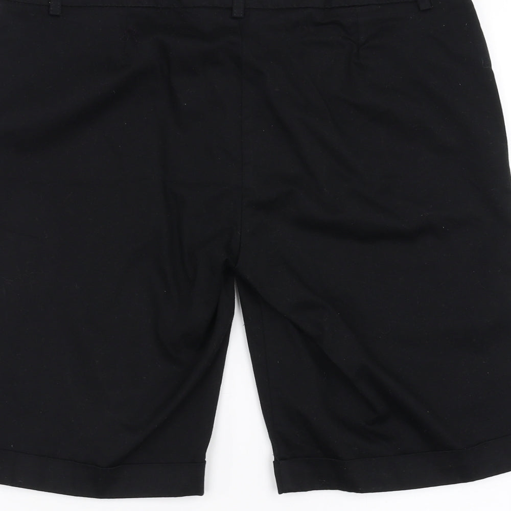 Papaya Womens Black   Chino Shorts Size 14