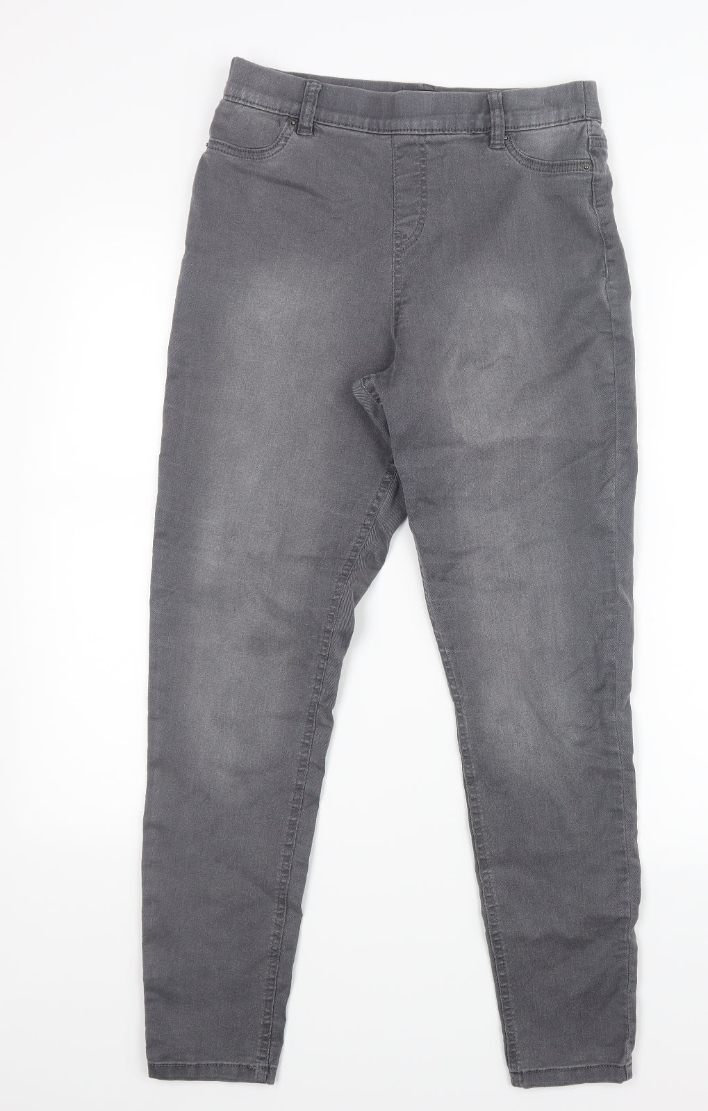 F&F Womens Grey  Denim Jegging Jeans Size 12 L27.5 in