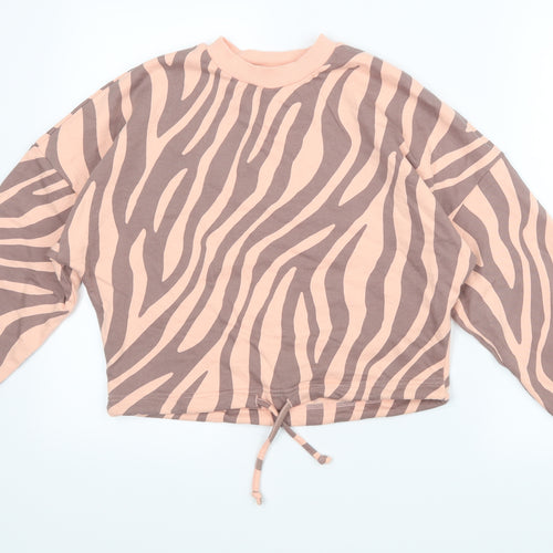 Primark Womens Pink Animal Print  Pullover Jumper Size 6