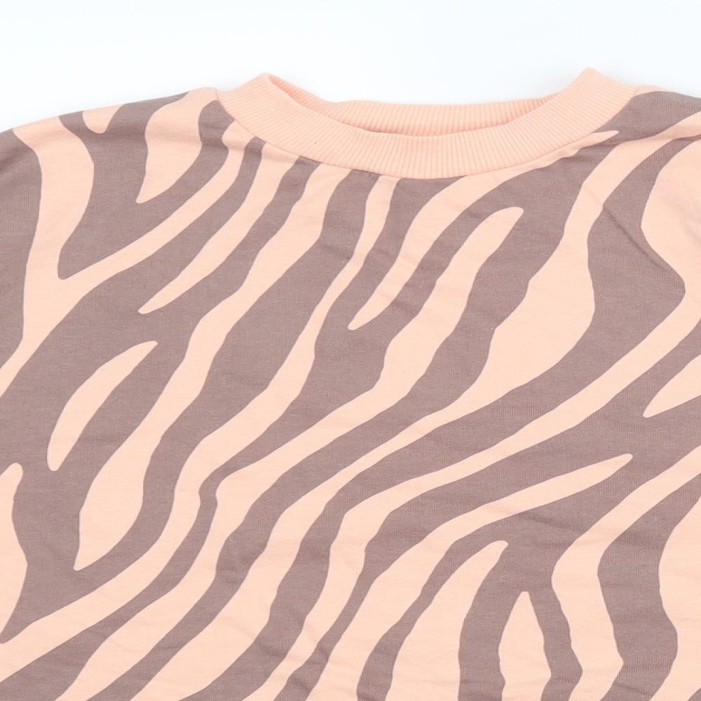 Primark Womens Pink Animal Print  Pullover Jumper Size 6
