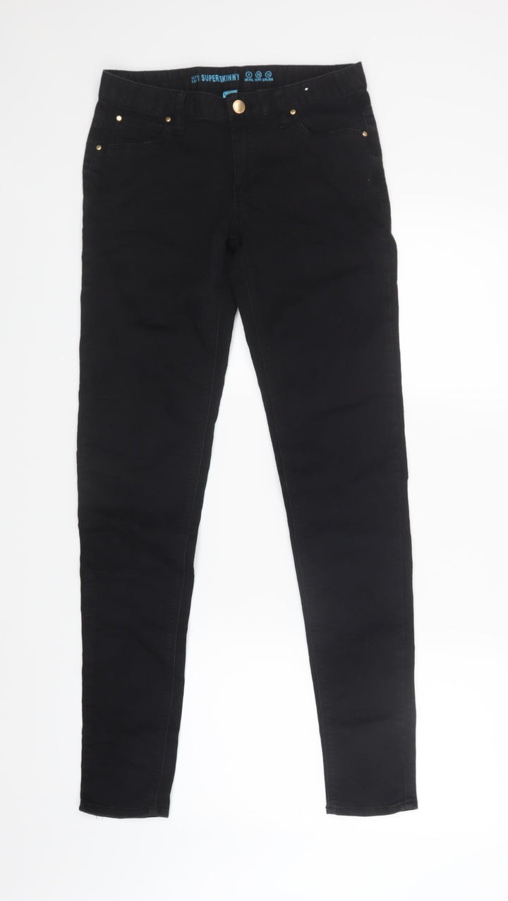 Denim Co. Womens Black  Denim Skinny Jeans Size 8 L31 in
