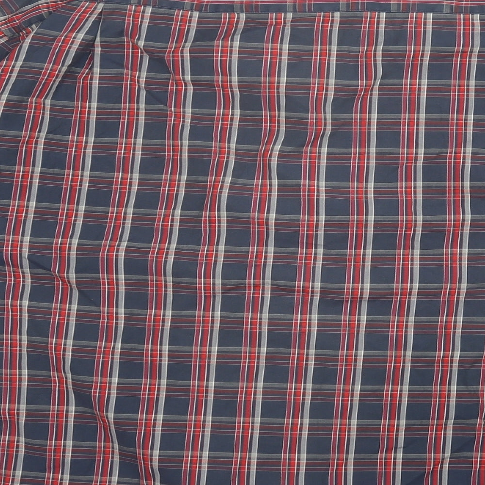 Saint Hilaire Mens Red Check   Button-Up Size L