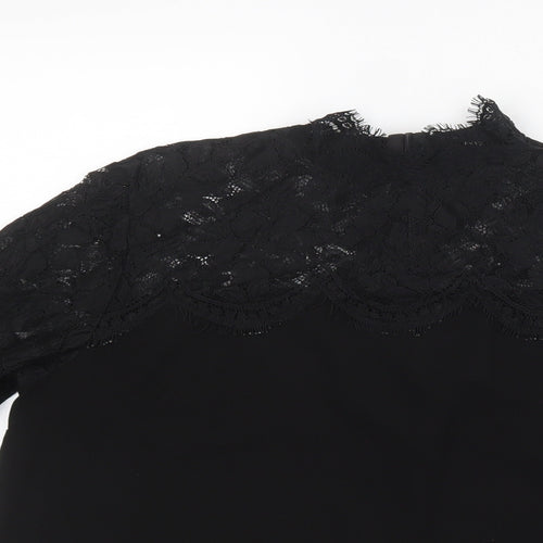 Papaya Womens Black   Basic Blouse Size 8