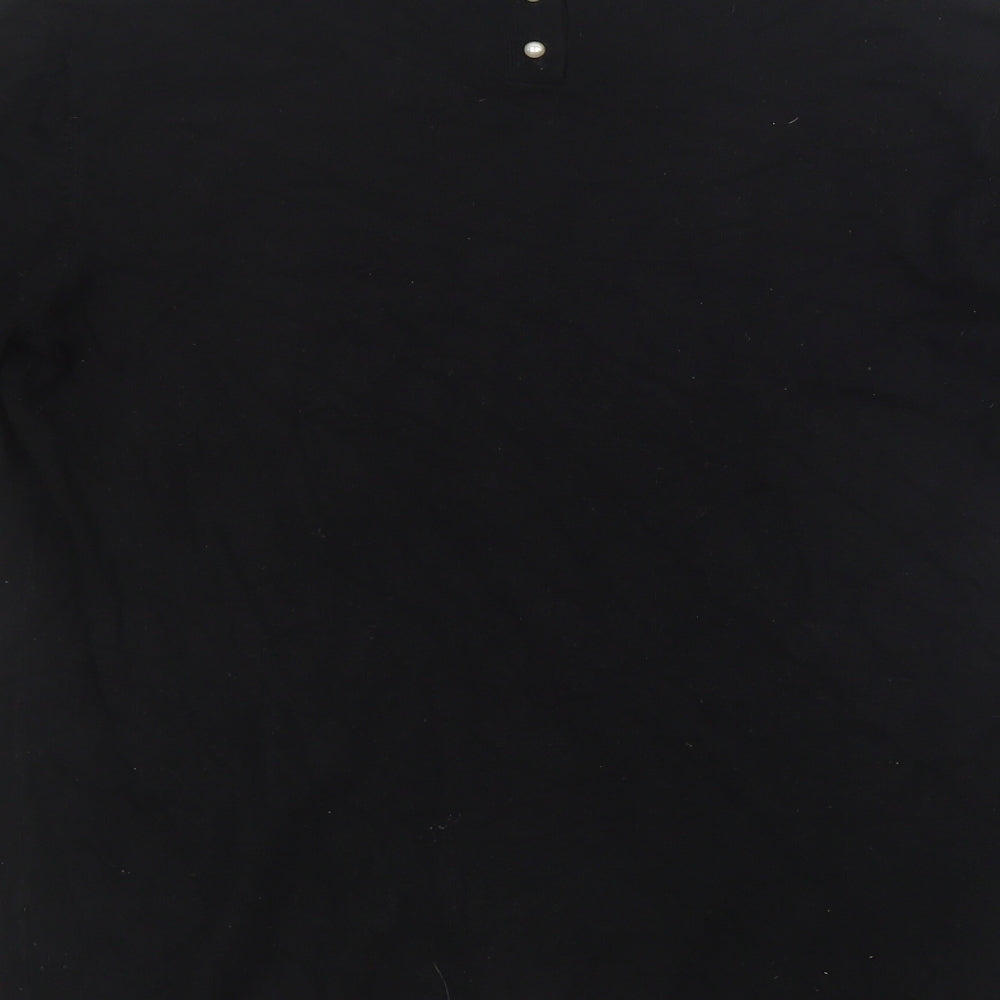 Zara Knit Womens Black  Knit Pullover Jumper Size 14