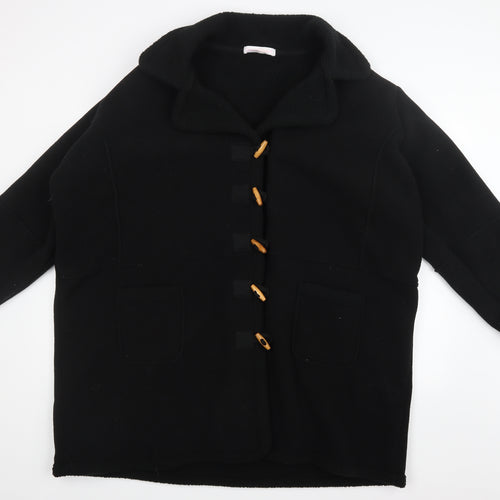 Casual Comfort Womens Black   Pea Coat Coat Size 28