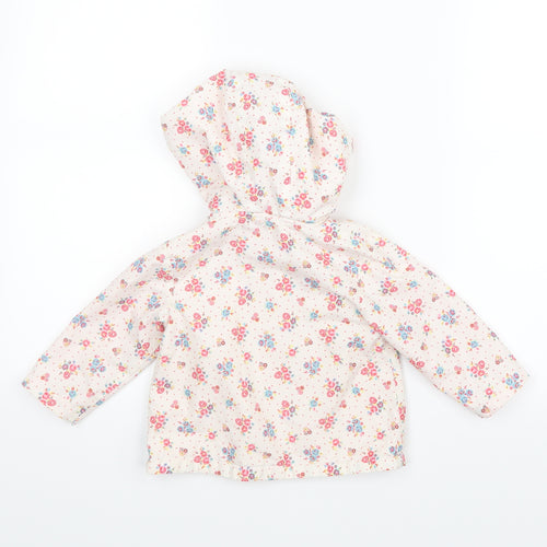 TU Girls Pink Floral  Jacket Coat Size 9-12 Months