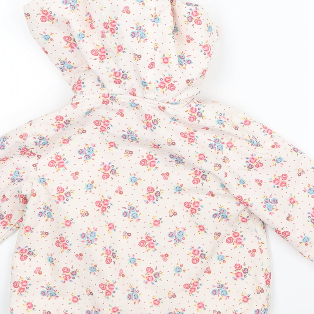 TU Girls Pink Floral  Jacket Coat Size 9-12 Months