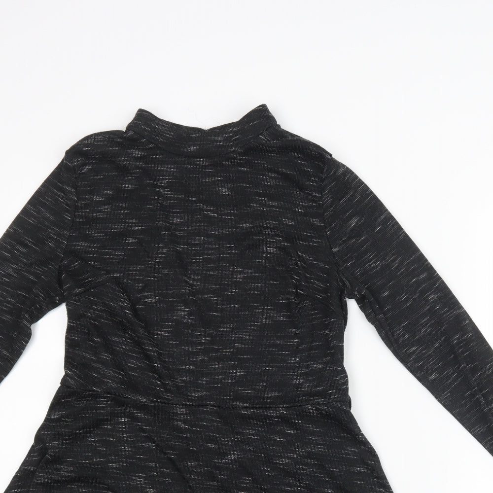 Atmosphere Womens Black Geometric  Mini  Size 12