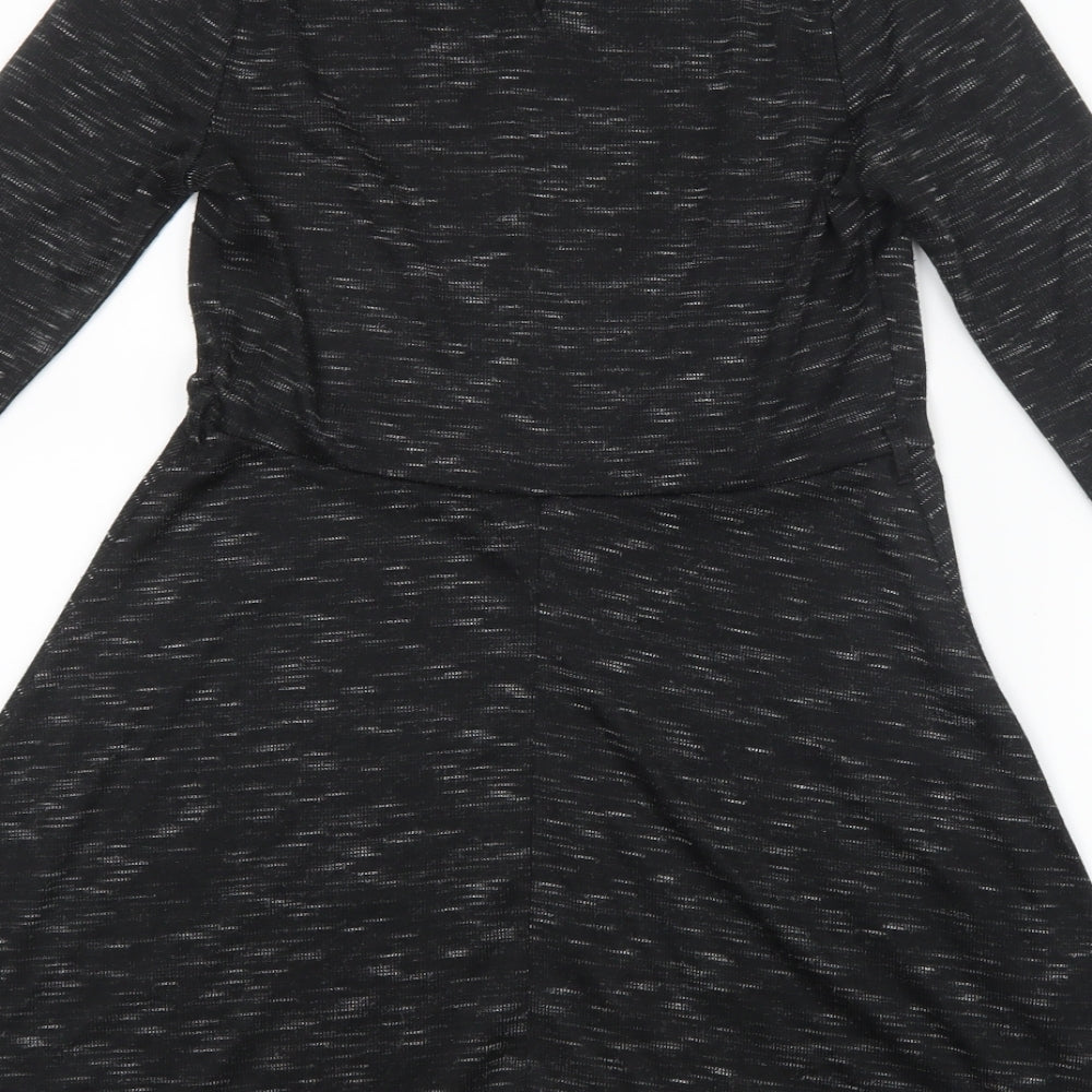 Atmosphere Womens Black Geometric  Mini  Size 12