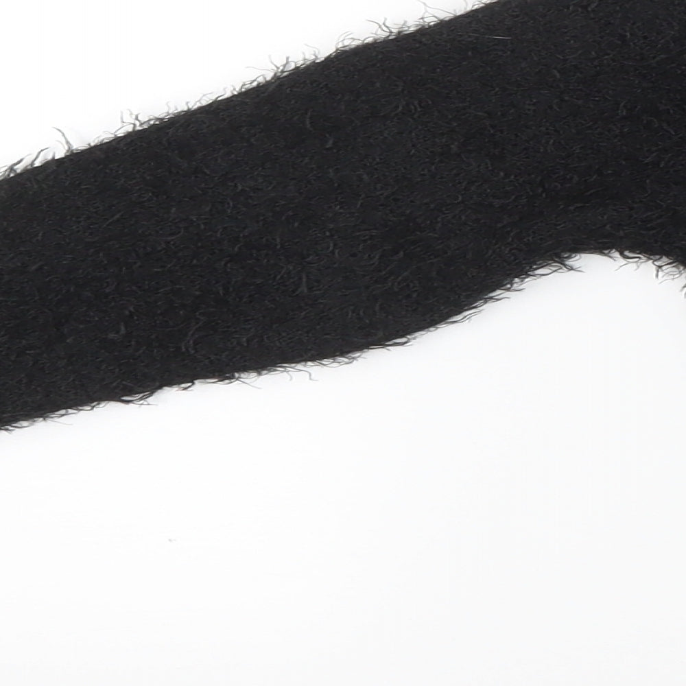 PRETTYLITTLETHING Womens Black  Knit Pullover Jumper Size 8  - Cropped