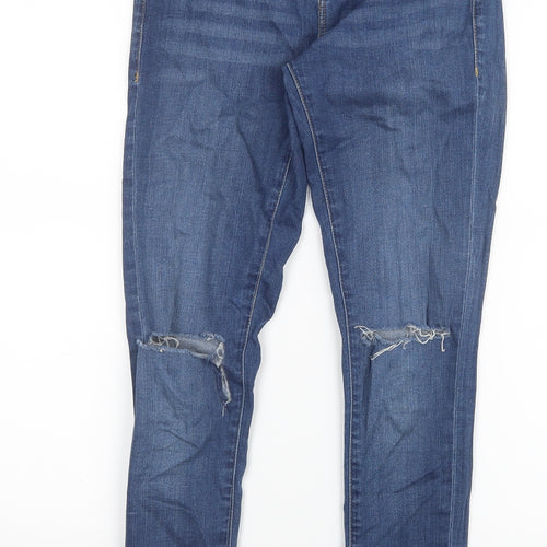 Topshop Womens Blue  Denim Straight Jeans Size 26 in L27 in