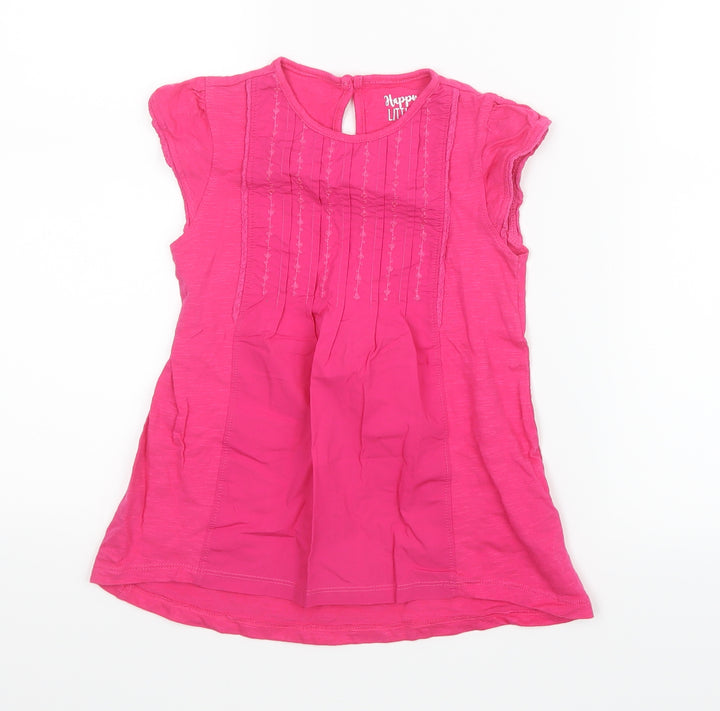 F&F Girls Pink   Shirt Dress  Size 5-6 Years