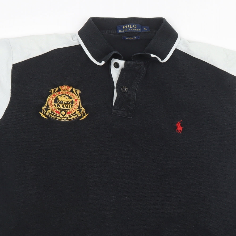 Polo Ralph Lauren Mens Black    Polo Size XL