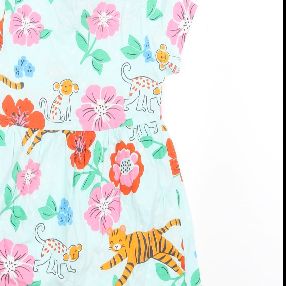 Blue Zoo Girls Green Geometric  Shirt Dress  Size 2-3 Years