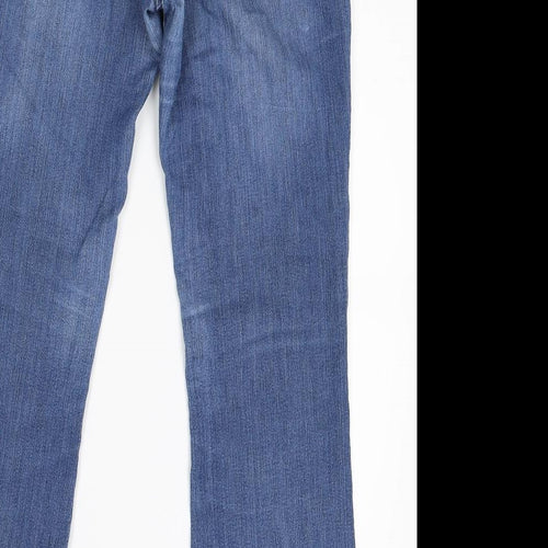H&M Womens Blue  Denim Bootcut Jeans Size 8 L28 in