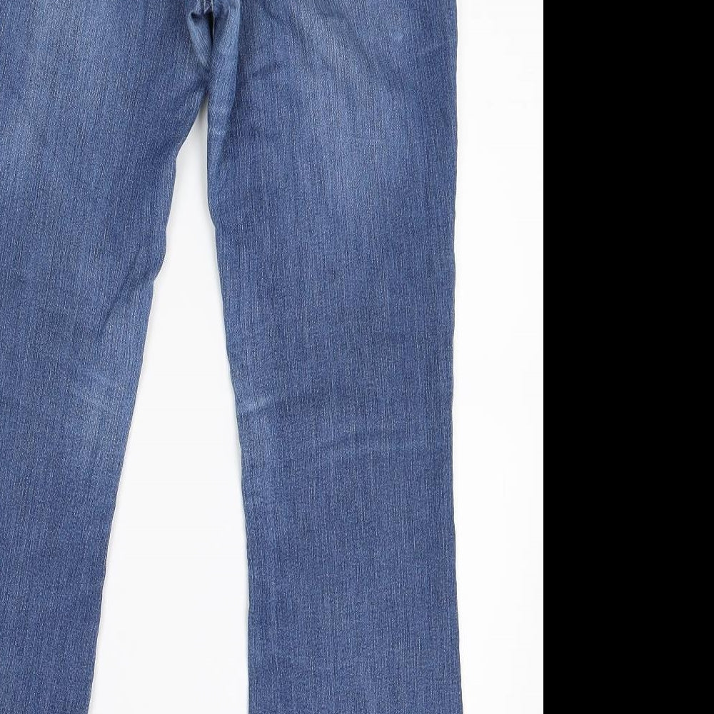 H&M Womens Blue  Denim Bootcut Jeans Size 8 L28 in