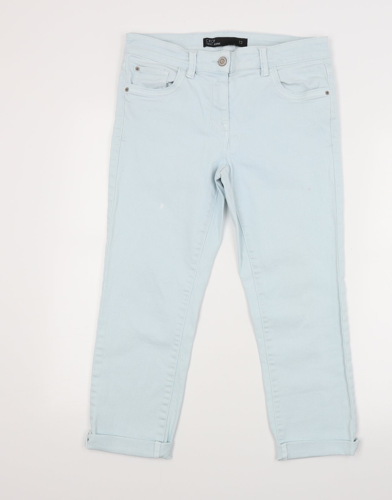 NEXT Womens Green  Denim Cropped Jeans Size 12 L21.5 in